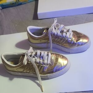 Adidas Sambarose Gold Metallic Sneakers